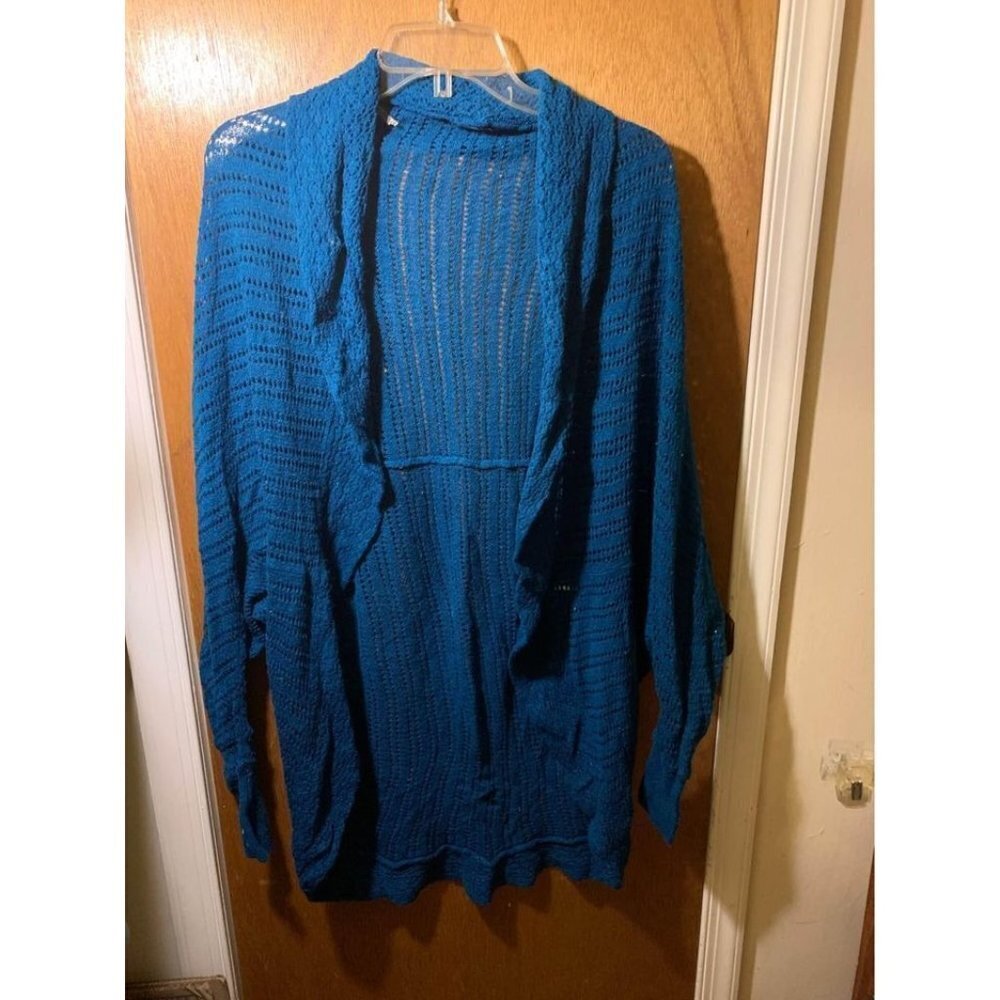 Liz Lange Maternity Blue Cardigan Sweater Size Large